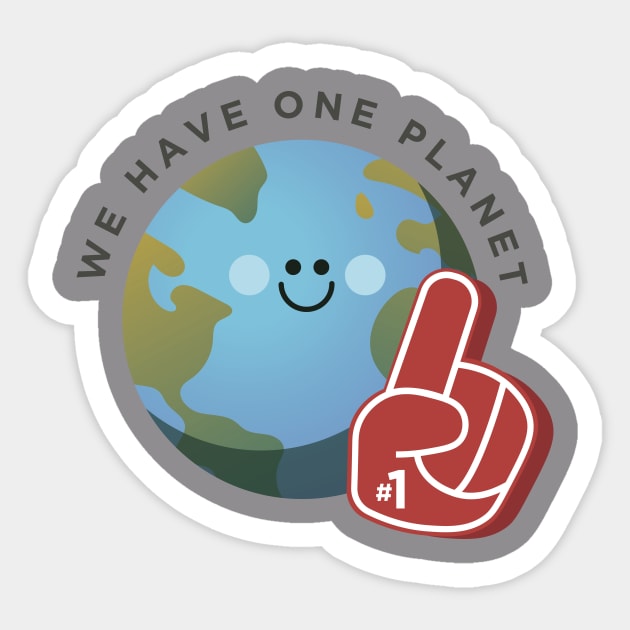 One Planet Sticker by Lambstore